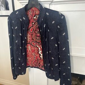 Anthropologie Réversible quoted Navy Women's Jacket
